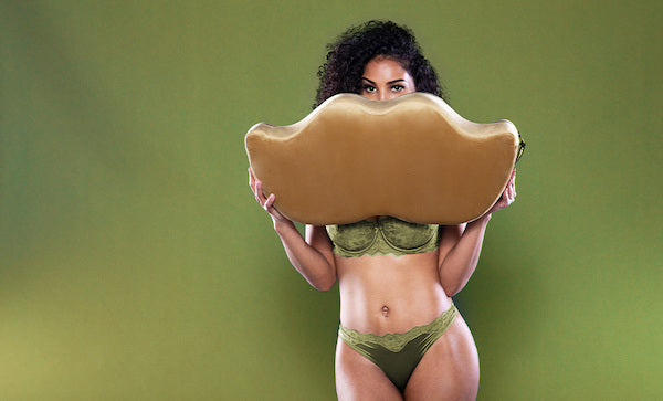 Liberator Mustache Wedge Pillow Bronze-Liberator-Madame Claude