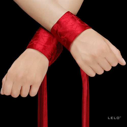 Lelo Etherea Silk Cuffs Red-Lelo-Madame Claude