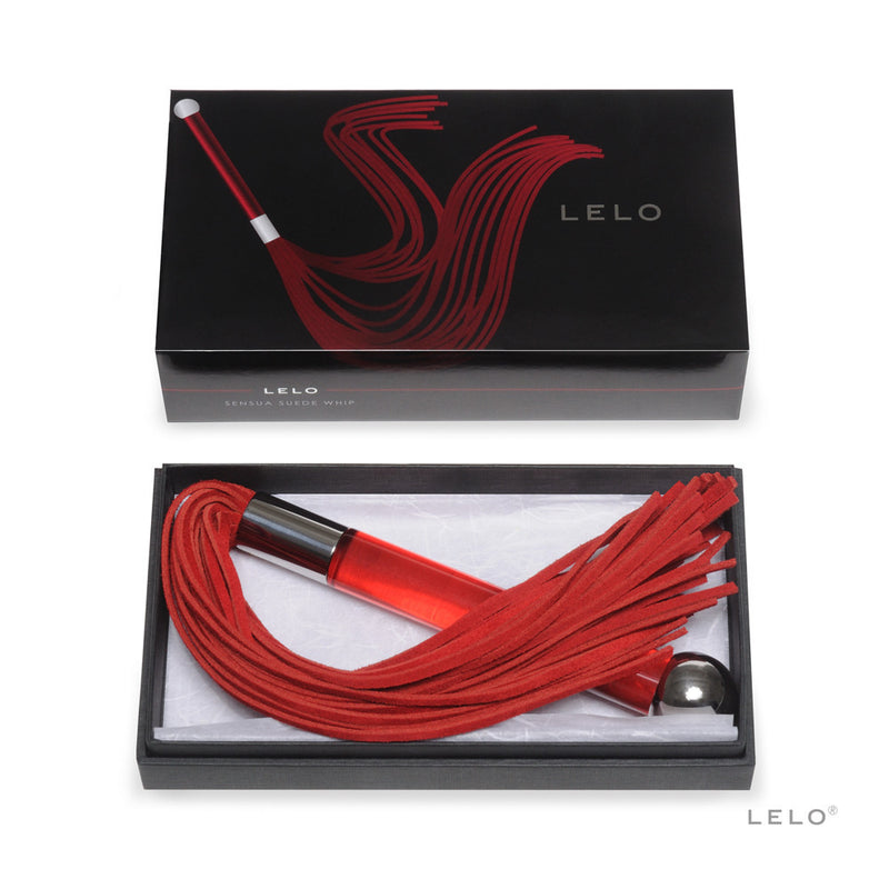 Lelo Sensua Suede Whip Red-Lelo-Madame Claude