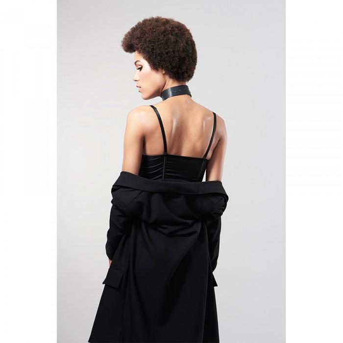 Maze Wide Choker With Leash-Bijoux Indiscrets-Madame Claude