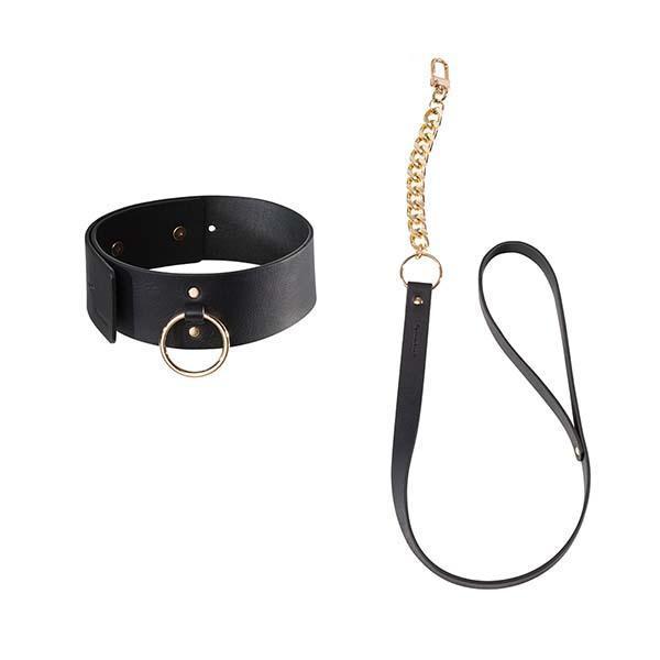 Maze Wide Choker With Leash-Bijoux Indiscrets-Madame Claude